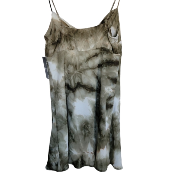 NWT Lulu’s Cool Vibes Mini Slip Dress Tie Dye Cowl Neck - Picture 9 of 9